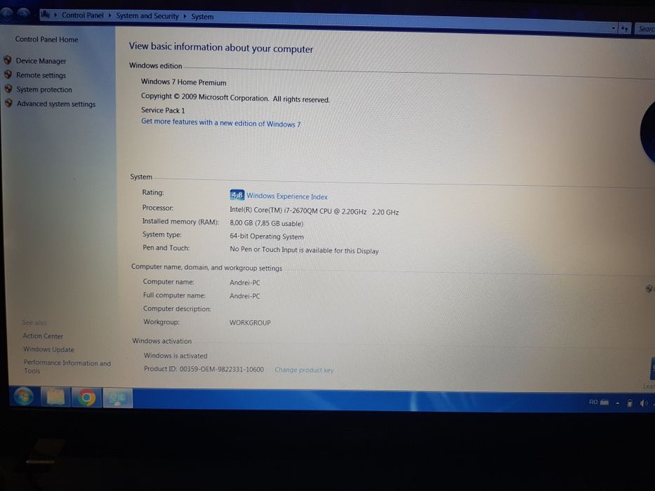 Acer Aspire 7750G-I7, 17.3 inch