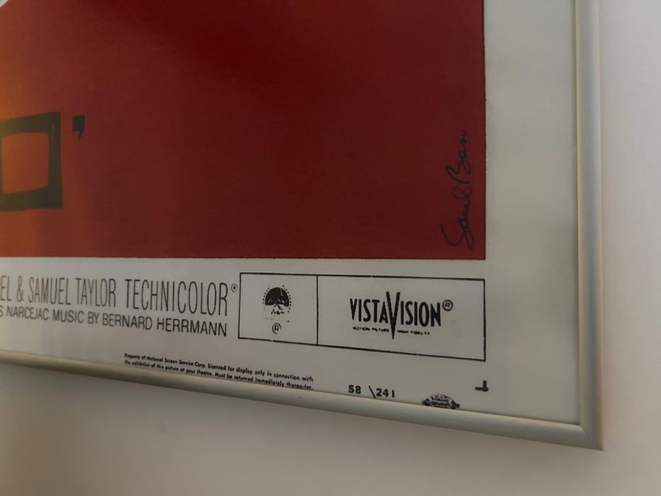 Poster Vertigo - design Saul Bass - 80×120 cm - inramat