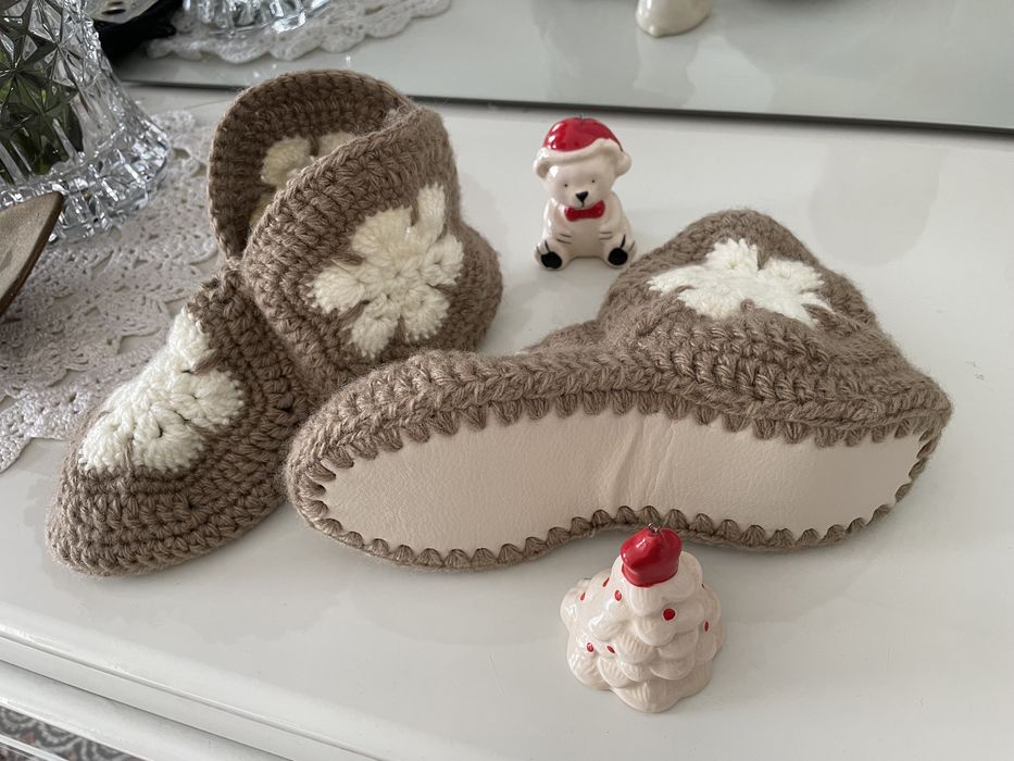 Тапочки шерстяные ручная работа