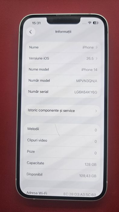 iphone 14 alb 128gb 1399 lei