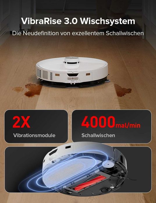 Нова AI Прахосмукачка Робот с Моп Xiaomi Roborock, S8 MaxV Ultra, 2 години Гаранция, 3D Мапинг, 5200 mAh, Сухо и Мокро Почистване