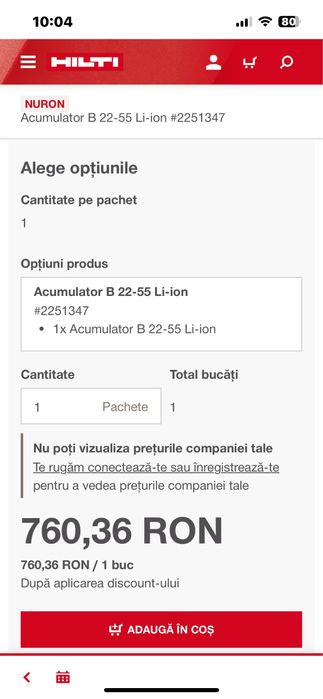 Acumulatori Hilti Nuron-2,6/4,0/5,2/8,0 si 12 ah. Noi
