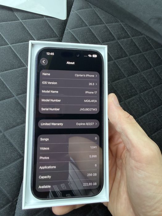 Vand iphone 17 nou desfacut doar pentru activare