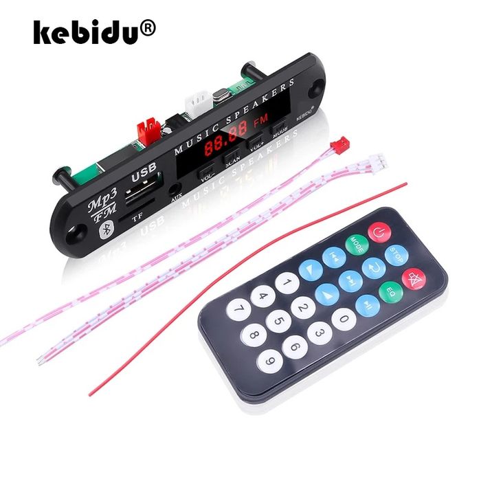 Mp3 Плеър модул за вграждане KEBIDU 5V-12V Bluetooth 5,0 USB/Tf/FM/AUX