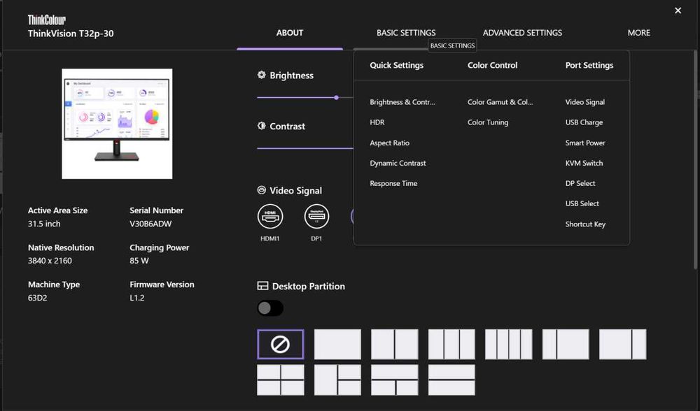 Монитор Lenovo ThinkVision T32p-30