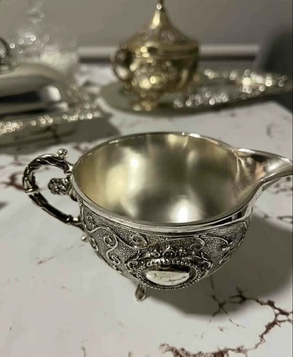 Набор посуды мельхиор посеребрение