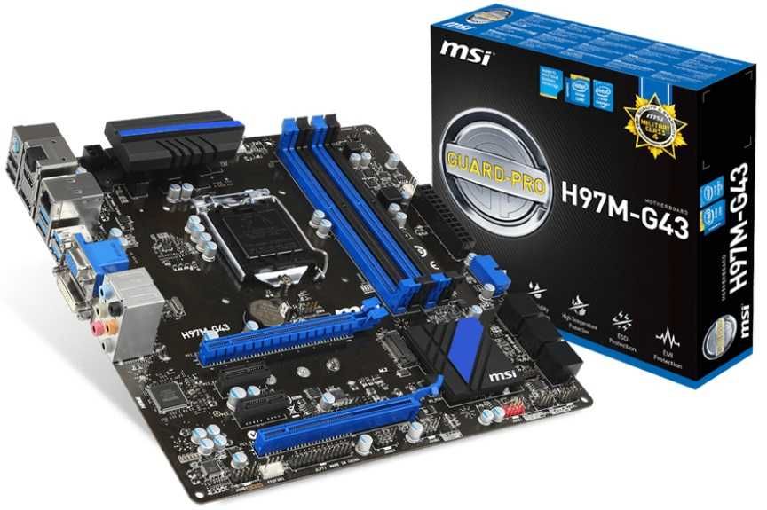 Дъно Дънна платка MSI H97M-G43 1150 DDR3 M.2 OVERCLOCK