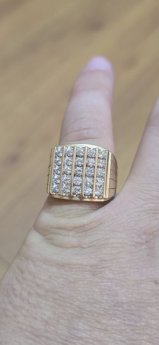 Inel barbatesc aur diamante 1.5 ct