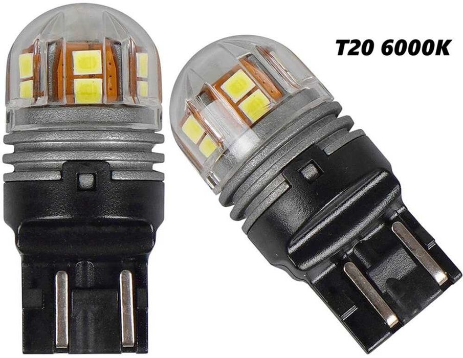 Комплект Т20 LED крушки за автомобил 15 SMD с две светлини - 12/24V