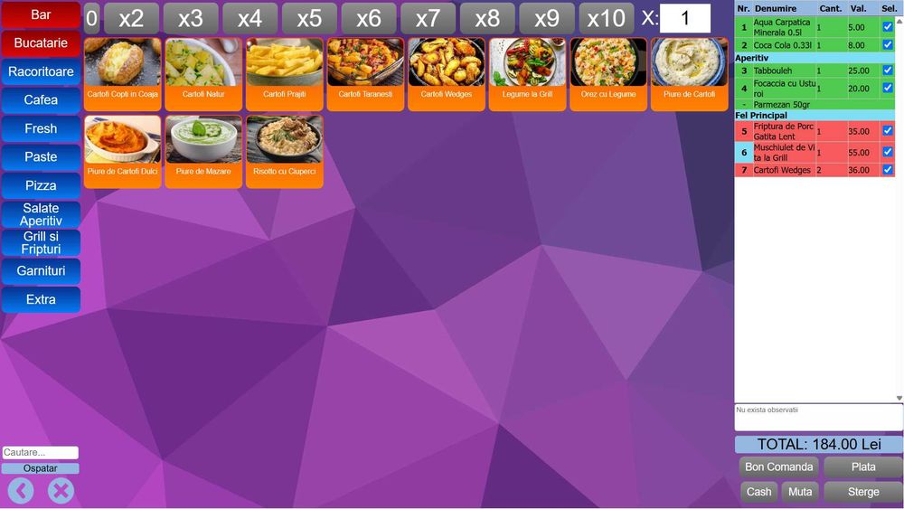 Sistem POS Restaurant/Bar Software+Echipamente Vanzare Gestiune