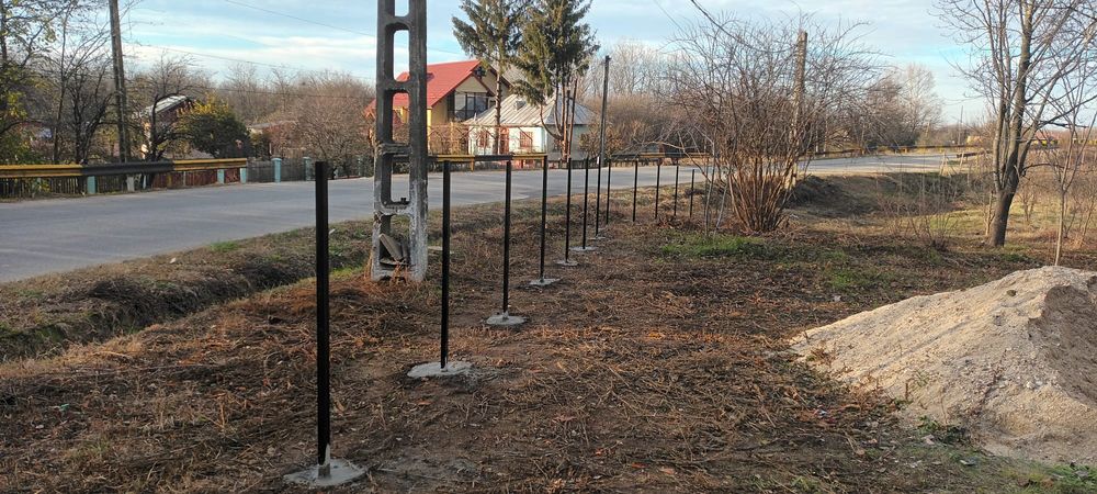 Construcții gard. Gard panou bordurat. Defrișat cosit terenuri