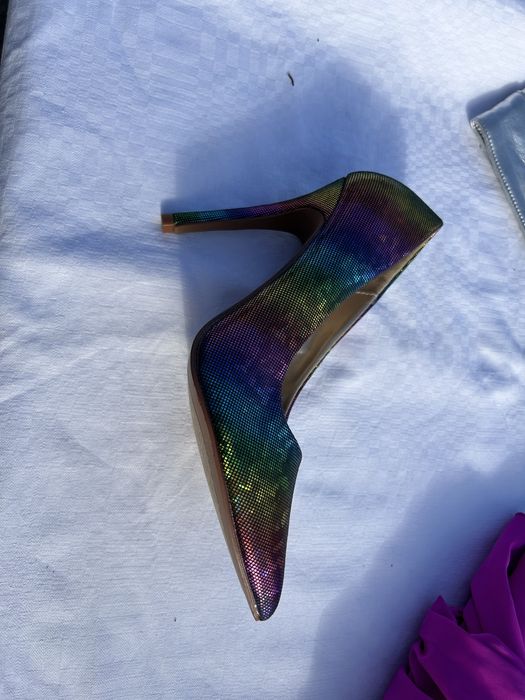 Pantofi stiletto multicolori
