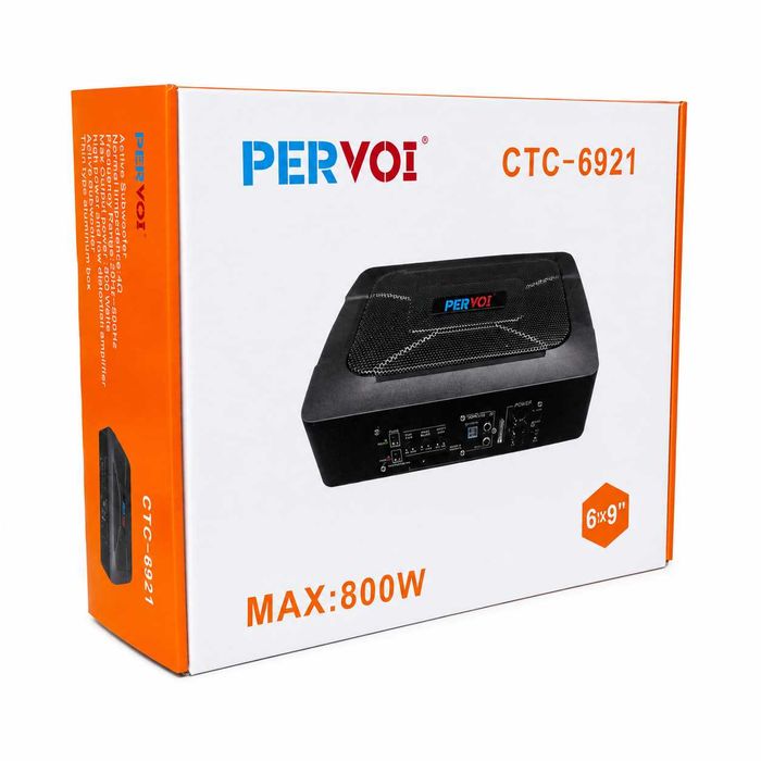 Активен субуфер 6x9" 800W PA1750 за кола автомобил джип бус 12V  DC 12 V (10.8 – 15.6 V) Компактен