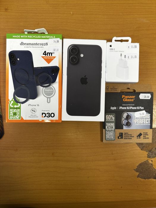 Iphone 16 НЕ ОТВАРЯН + ПОДАРЪК Зарядно