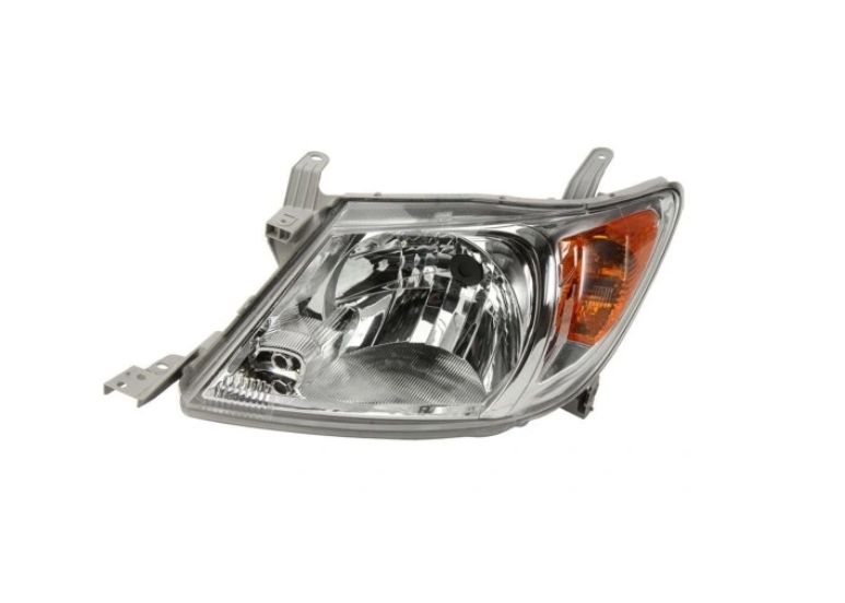 Far Toyota Hilux (N70), 01.2005-08.2008, partea stanga/dreapta, H4+W5W; electrical; semnalizare portocalie; cu motor; halogen
