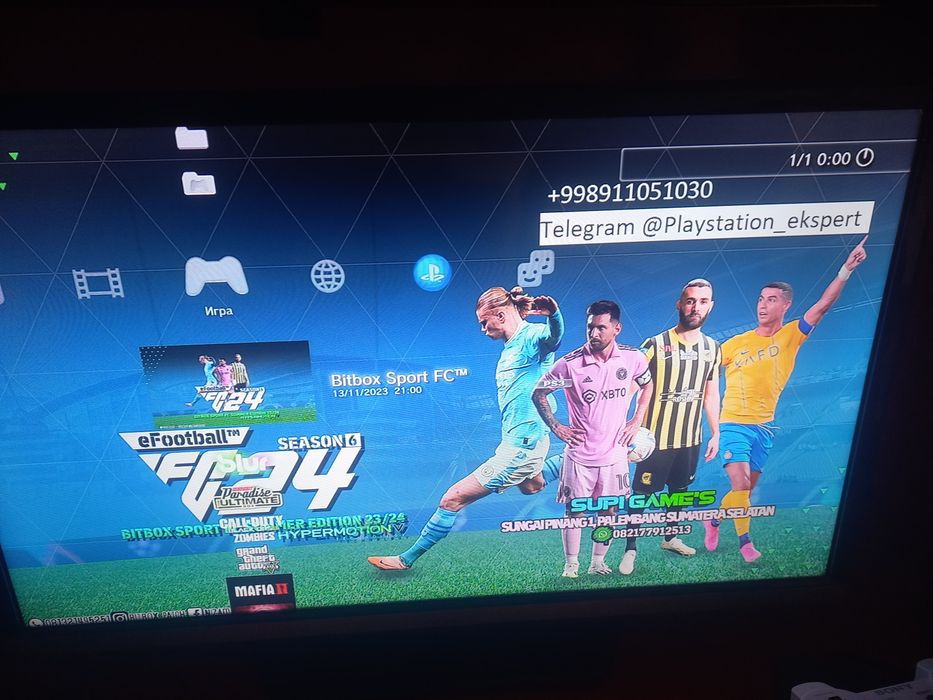 PS3 slim holati ideal tiniq 2 djoystik bor o'yinlar yozilgan
