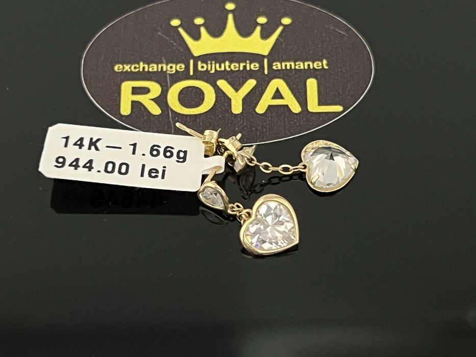 Bijuteria Royal CB : Cercei aur 14K  1,66 grame