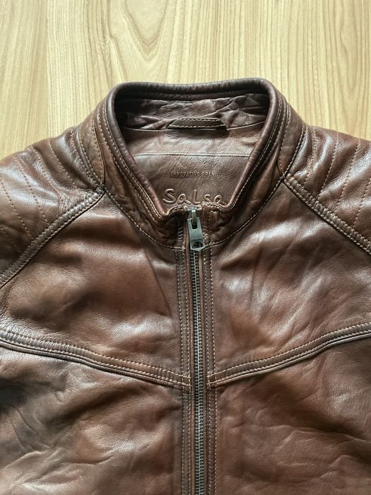 SaLsa Jeans / мъжко кожено(естествена) яке L