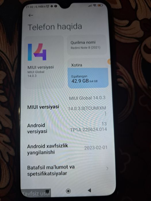Redmi not 8 pro. 64 tali naqtga xokati ideal ayol kishi ishlatgan
