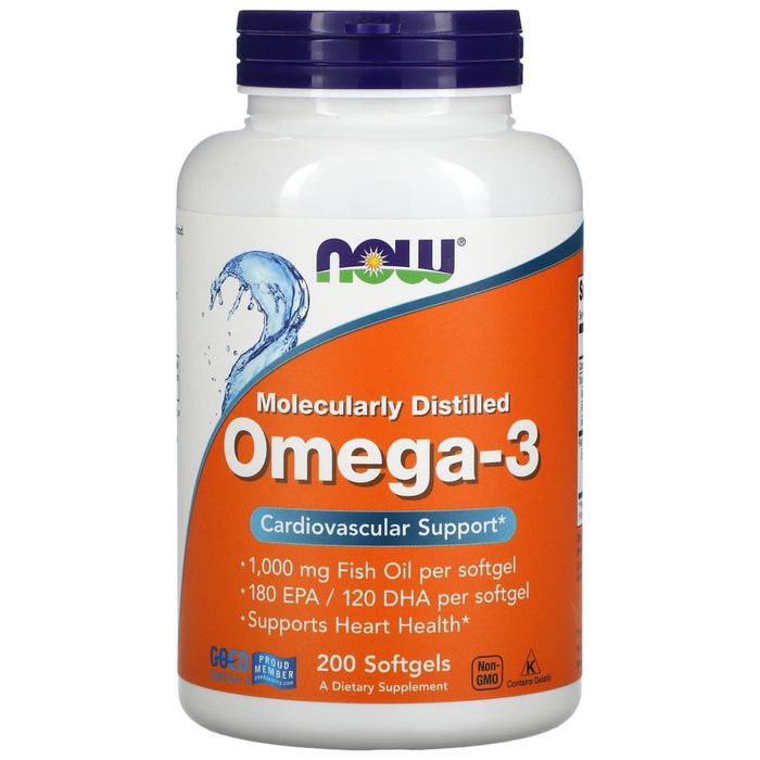NOW OMEGA-3 200 шт Америка 100% Оригинал Доставка по Узбекистану