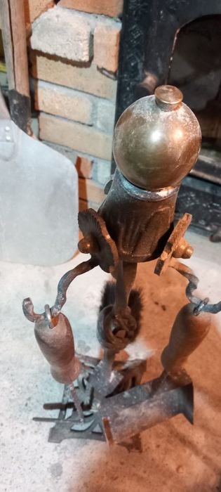 Suport accesori gratar șemineu soba cu piese din alamă