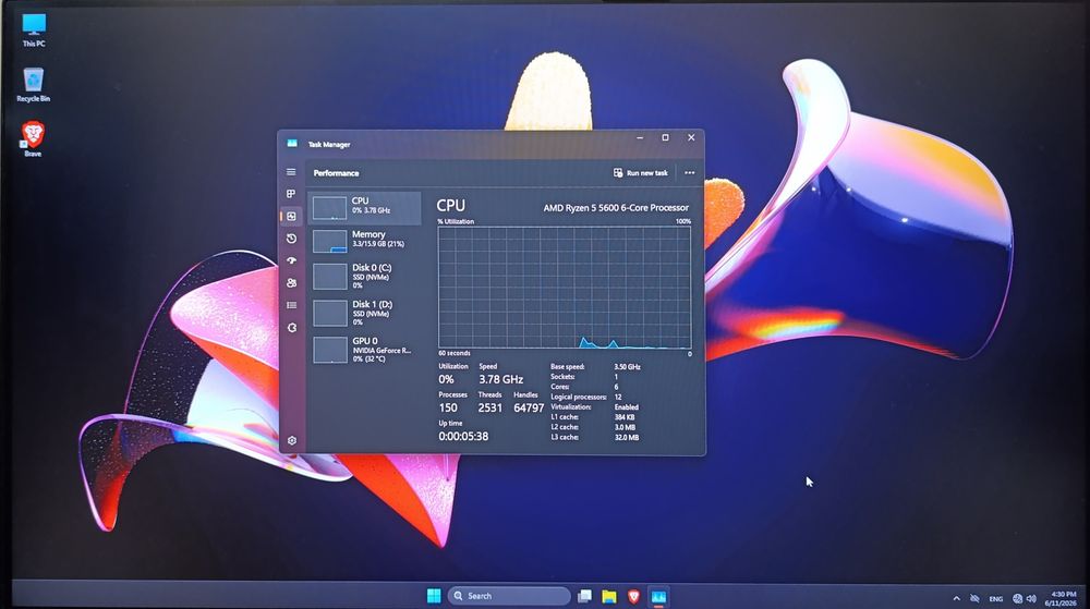 Нов Геймърски компютър  RTX 3070 8GB | Ryzen 5 5600 | 16GB RAM