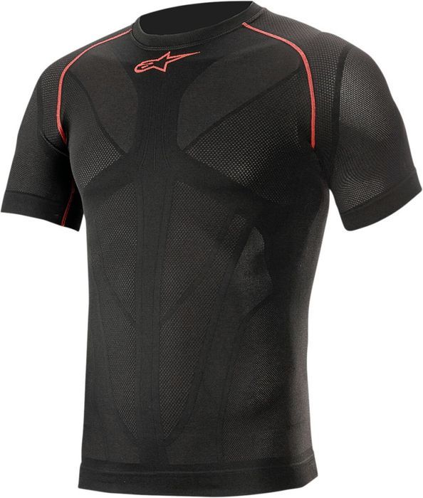 Bluza Alpinestars Ride Tech v2 Summer Short-Sleeve negru/rosu