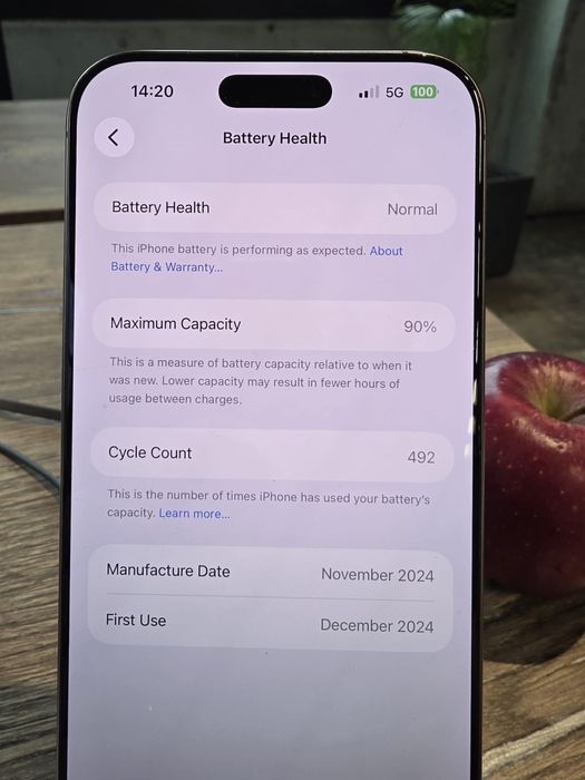 Iphone 16 Pro Max 256 GB Desert Titanium като нов