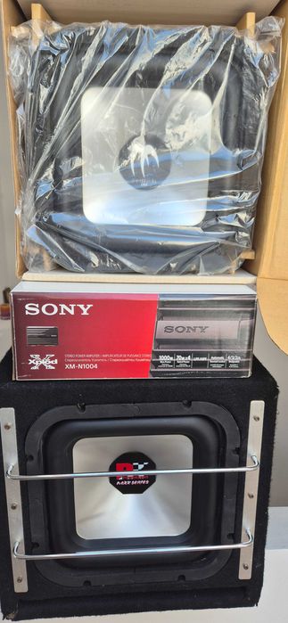 Pachet Subwoofer Crunch MRQ12 + Difuzor + Amplificator Sony XM-N1004