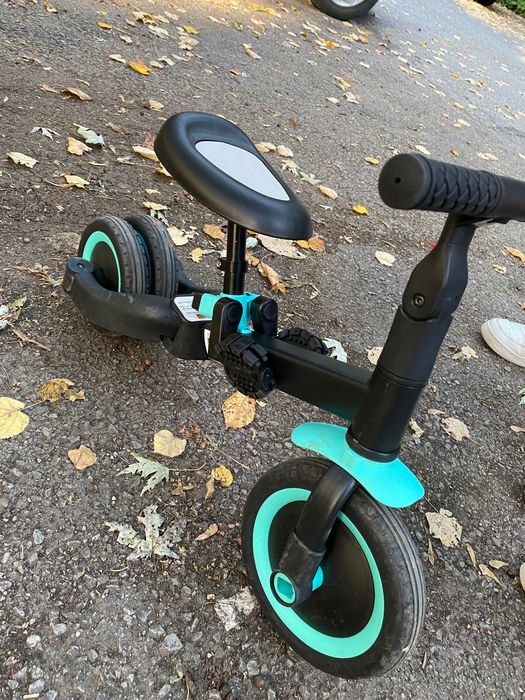 Мултифункционална зелена триколка/баланс колело 4в1