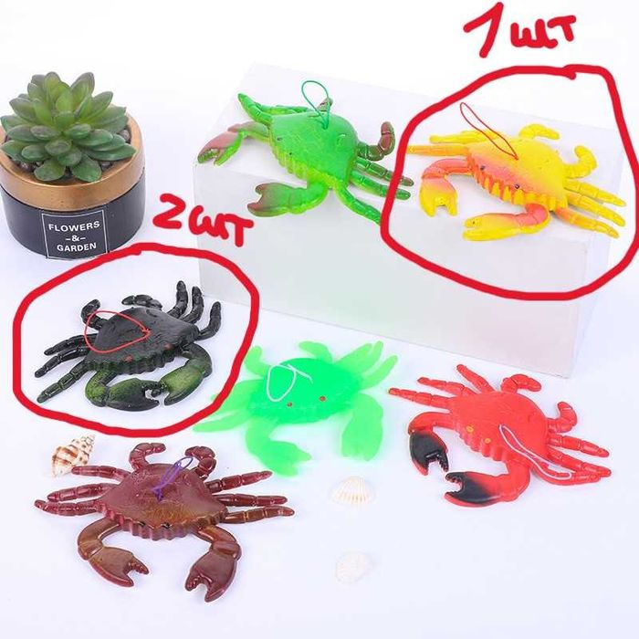 Игрушечный краб из силикона