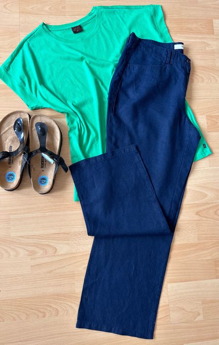 Страхотен дамски ленен панталон Brax feel good и тишърт подарък