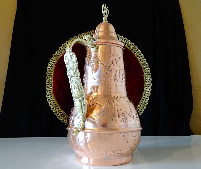 Медна чаша,медна кана,меден чайник,чиста червена мед.