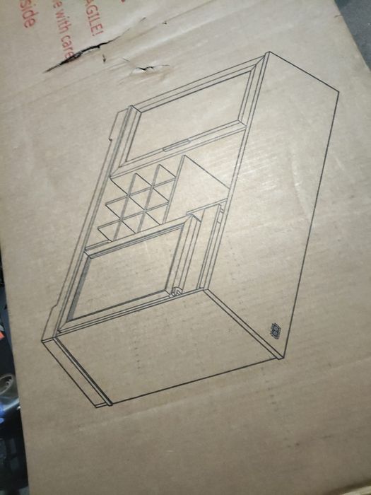 Dulap de bar multifuncțional pentru vinuri .cafea dim 120 x 78 x 60 cm nou in cutie necesita montare montare culoare negru pret 1200 de lei
