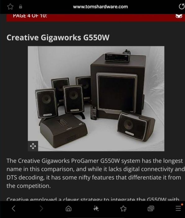 Creative 5.1 G550W sistem audio