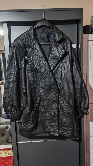 Haină de piele naturală,model clasic