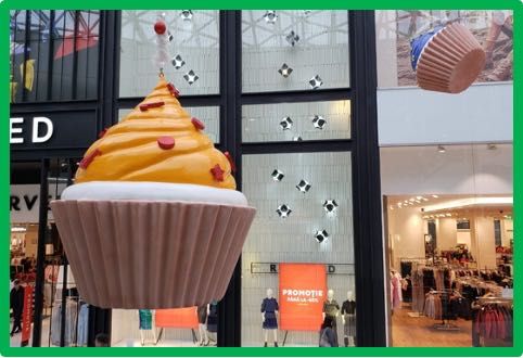 Decoratiuni Candy mari - brioșă cu diametru 150cm