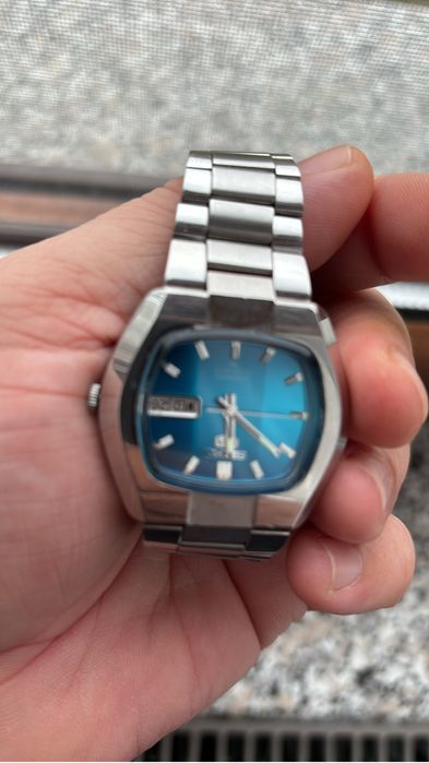 Seiko 5 tv automatic blue dial rar