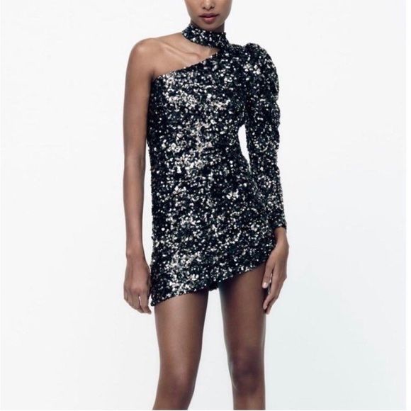 Платье Zara в пайетках