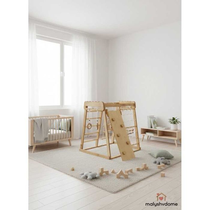 Шведская стенка, турник, качели в комплексе "Baby-малыш" от Turnik.uz