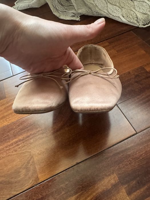 Балетки Zara сатиновые