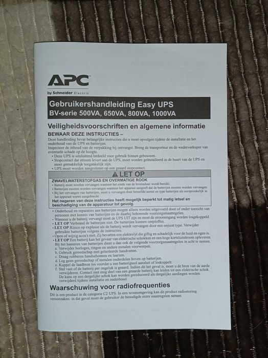 APC by Schneider Electric BV1000I-GR