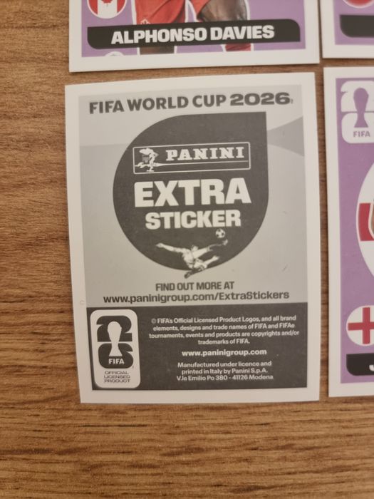 Set complet extra sticker mov / purple  world cup 2026 Panini