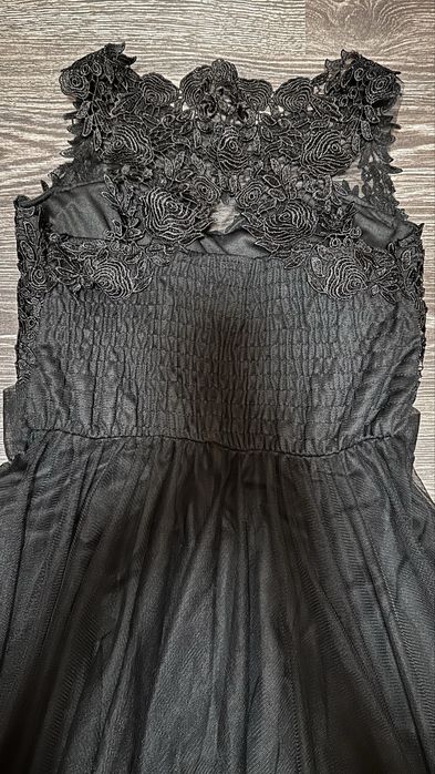 Официална черна рокля за момиче