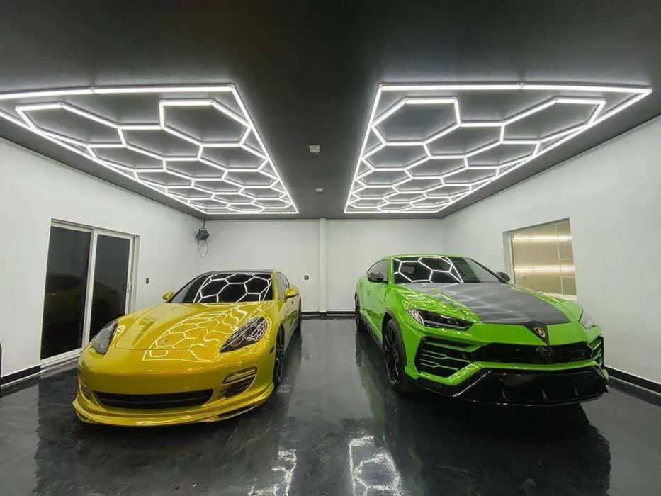 ПРОМОЦИЯ!!!Пчелна пита ЛЕД ОСВЕТЛЕНИЕ автомивка салон гараж шоу руум