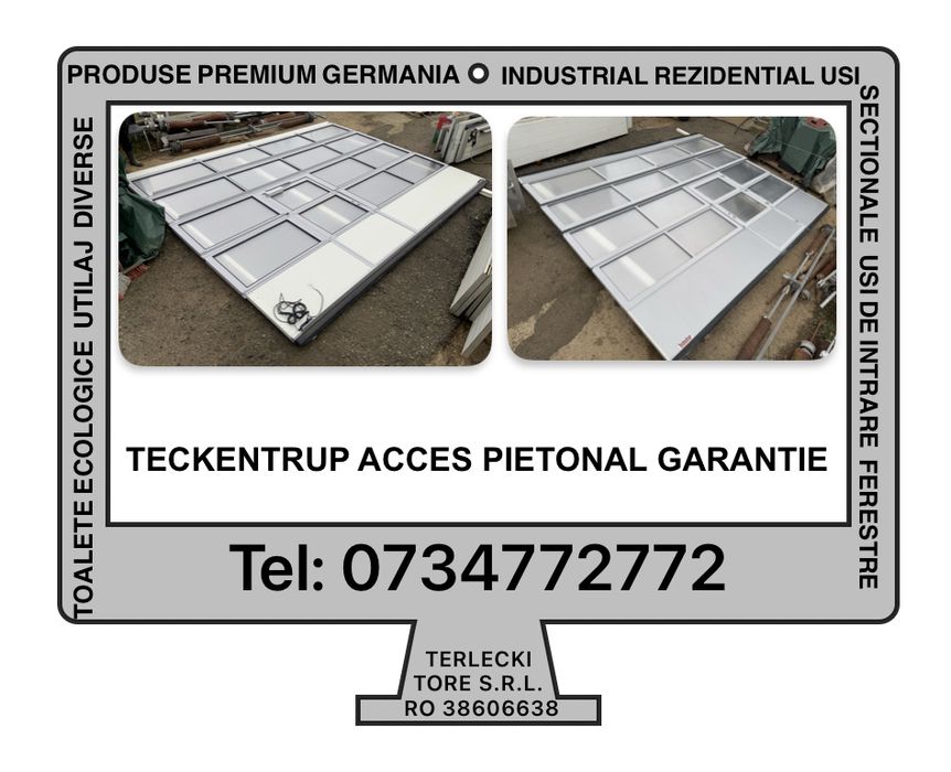 USA SECTIONALA INDUSTRIALA  poarta hala garaj H 360 x L 441 Garantie