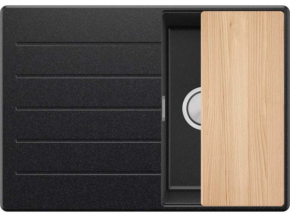 Графит кухненска мивка от гранит Копенхаген 40 Top 700х500