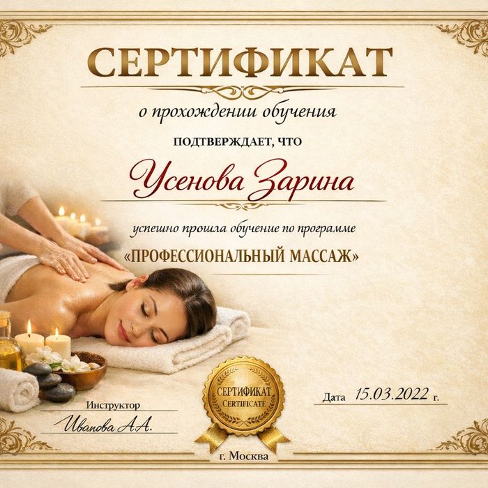 массаж на своей территорий