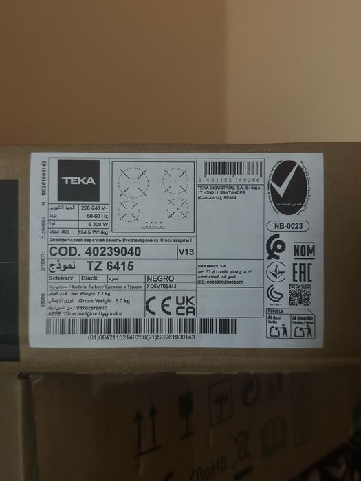 Plită ceramică Teka TZ 6415