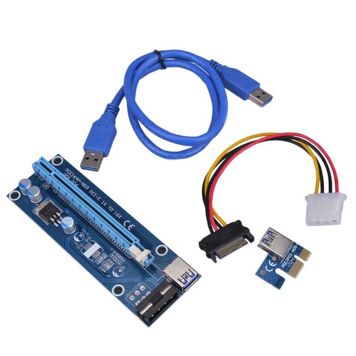 Adaptor extensie PCiEx X1 la X16 pe USB - Riser Card Extender PCI E PCIe M.2